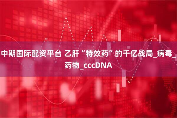 中期国际配资平台 乙肝“特效药”的千亿战局_病毒_药物_cccDNA